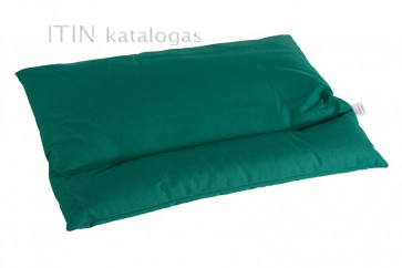Grikių lukštų pagalvė - Didelė 60x50 cm.-Green
